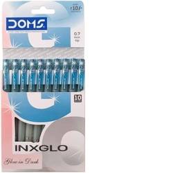 DOMS INXGLO 0.7mm Ball Pen Set of 10